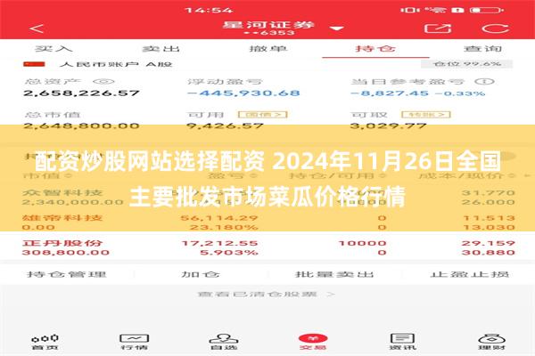 配资炒股网站选择配资 2024年11月26日全国主要批发市场菜瓜价格行情