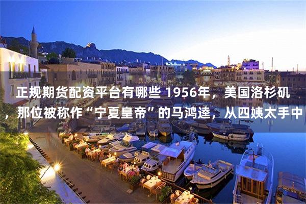 正规期货配资平台有哪些 1956年，美国洛杉矶，那位被称作“宁夏皇帝”的马鸿逵，从四姨太手中