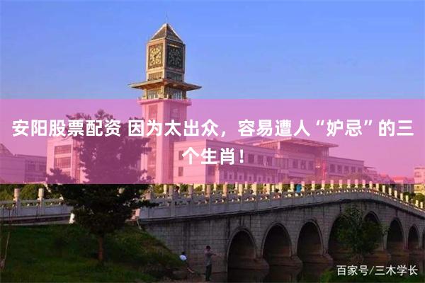 安阳股票配资 因为太出众，容易遭人“妒忌”的三个生肖！