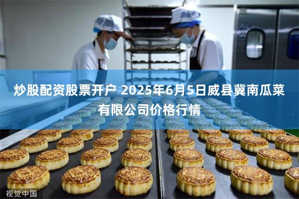 炒股配资股票开户 2025年6月5日威县冀南瓜菜有限公司价格行情