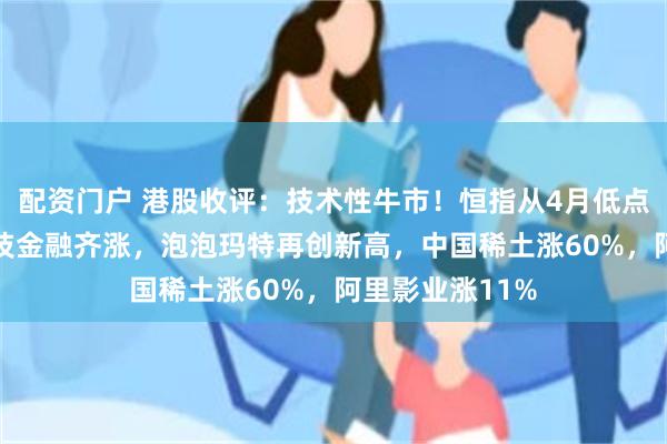 配资门户 港股收评：技术性牛市！恒指从4月低点上涨21%，科技金融齐涨，泡泡玛特再创新高，中国稀土涨60%，阿里影业涨11%