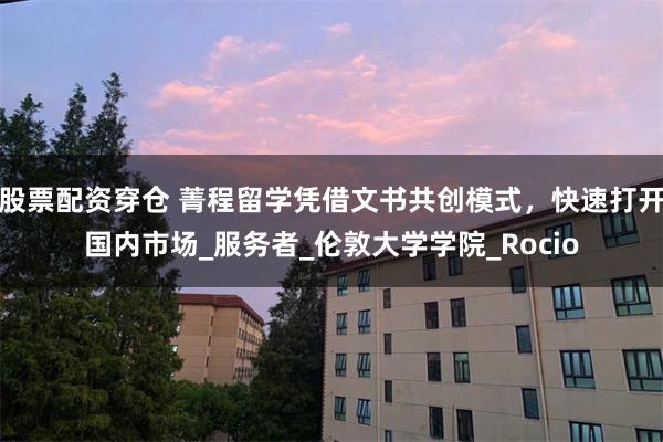 股票配资穿仓 菁程留学凭借文书共创模式，快速打开国内市场_服务者_伦敦大学学院_Rocio